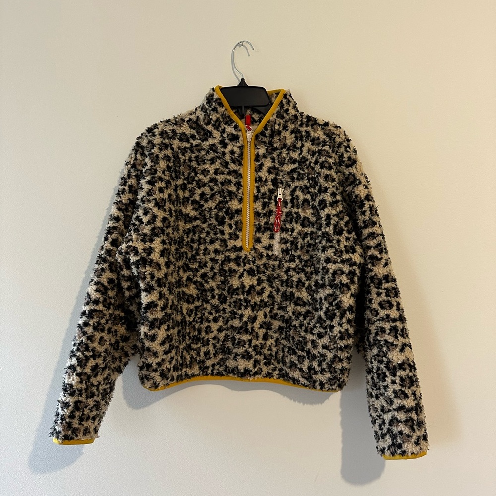 Lou and Grey fleece cheetah pullover